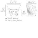 Biophilia Poltrona Vondom dimensioni