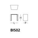 Bisel Tavolino 60x35x50 Glas dimensioni