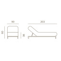 Bite/D Double Sunbed Grattoni dimensioni