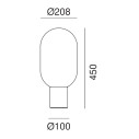 Bloom 279.03.G lampada da tavolo Il Fanale dimensioni
