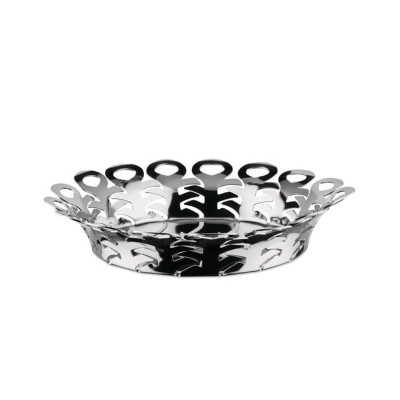 Alessi BM21/25 Vimini Cestino traforato in acciaio Inox