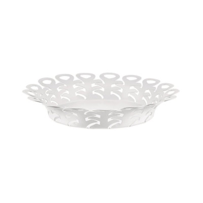 Alessi BM21/25 W Vimini Cestino traforato in acciaio colorato Bianco