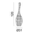 Bolla S Lampada da terra Gervasoni dimensioni