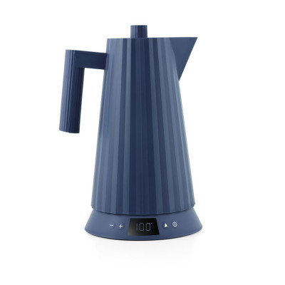 Alessi Plissè MDL21 DAZ Bollitore elettrico con controllo della temperatura Blu