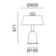 Bon Ton N6 lampada da tavolo Il Fanale dimensioni