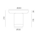 Artemide Bontà con piatto Lampada da tavolo dimensioni