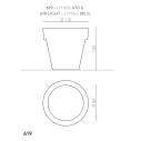 Bordato Liscio 619 vaso Serralunga dimensioni