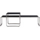 Knoll Breuer Laccio Tavolino quadrato laminato nero vista