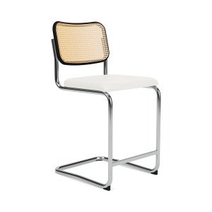 Knoll Breuer Cesca Sgabello Counter faggio naturale seduta rivestita