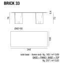 Brick 33 Tavolo L 240 Gervasoni dimensioni