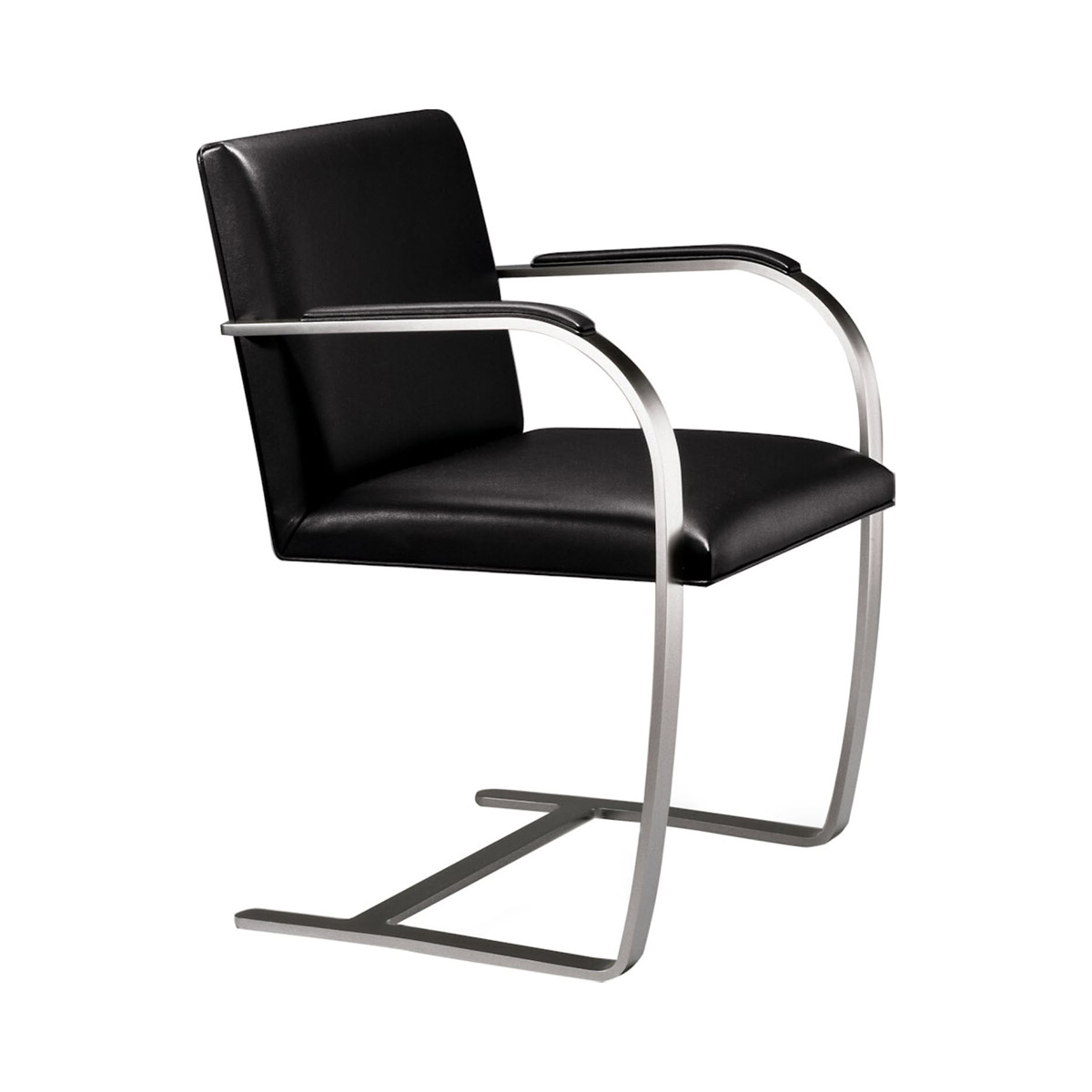 Knoll Mies Van Der Rohe Brno Poltroncina struttura piatta con braccioli rivestiti