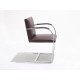Knoll Mies Van Der Rohe Brno Poltroncina struttura piatta con braccioli rivestiti vista