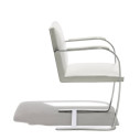 Knoll Mies Van Der Rohe Brno Poltroncina struttura piatta con braccioli rivestiti vista