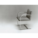 Knoll Mies Van Der Rohe Brno Poltroncina struttura piatta senza braccioli rivestiti vista