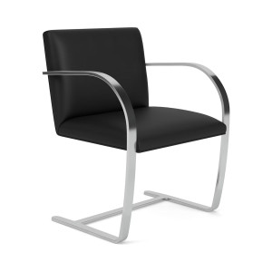 Knoll Mies Van Der Rohe Brno Poltroncina struttura piatta senza braccioli rivestiti