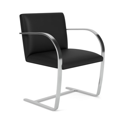 Knoll Mies Van Der Rohe Brno Poltroncina struttura piatta senza braccioli rivestiti