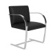 Knoll Mies Van Der Rohe Brno Poltroncina struttura piatta senza braccioli rivestiti vista
