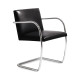 Knoll Mies Van Der Rohe Brno Poltroncina struttura tubolare senza braccioli rivestiti vista
