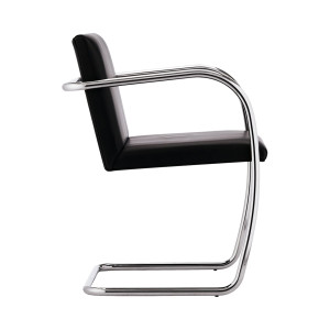 Knoll Mies Van Der Rohe Brno Poltroncina struttura tubolare senza braccioli rivestiti