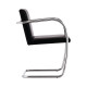 Knoll Mies Van Der Rohe Brno Poltroncina struttura tubolare senza braccioli rivestiti vista