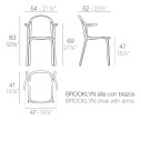 Brooklyn Sedia Brooklyn con braccioli Vondom dimensioni