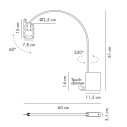 Bul-Bo Lampada da parete Axolight dimensioni