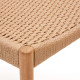 Sedia Analy in legno massiccio di rovere FSC 100% con finitura naturale e seduta di corda FSC 100% Kavehome dettaglio