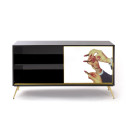 Cabinet Sliding Door Lipsticks Black Seletti vista