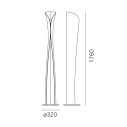 Artemide Cadmo LED lampada da terra dimensioni