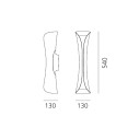 Artemide Cadmo LED lampada da parete dimensioni