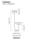 Calypso Antigua lampada da terra Contardi dimensioni
