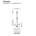Calypso Antigua lampada a sospensione Contardi dimensioni