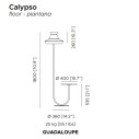 Calypso Guadaloupe lampada da terra Contardi dimensioni
