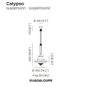 Calypso Guadaloupe lampada a sospensione Contardi dimensioni
