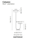 Calypso Martinique lampada da terra Contardi dimensioni