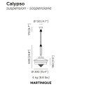 Calypso lampada a sospensione Contardi dimensioni