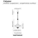 Calypso Martinique lampada da esterno Contardi dimensioni
