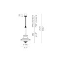 Calypso Guadaloupe Outdoor lampada a sospensione Contardi dimensioni