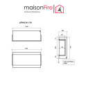 Camino elettrico Lepiaki 150 Maisonfire dimensioni