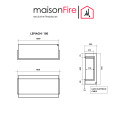 Camino elettrico Lepiaki 180 Maisonfire dimensioni