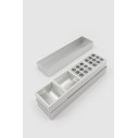Canarie Set da scrivania Danese Milano vista elemento con 2 portamatite + 2 portafermagli bianco