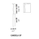 Candela SP lampada a sospensione Vistosi dimensioni
