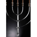 Candelabro Ebraico 7 bracci Pirex H 110 80x25 naturale VGnewtrend dettaglio