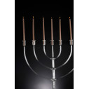 Candelabro Ebraico 7 bracci Pirex H 110 80x25 naturale VGnewtrend dettaglio