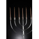 Candelabro Ebraico 7 bracci Pirex H 110 80x25 naturale VGnewtrend dettaglio