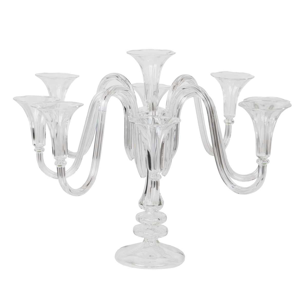 Candelabro Royal Pirex 9 bracci H 45 Ø52 naturale