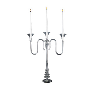 Candelabro Royal Pirex 3 bracci H 72 60x15 naturale