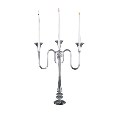 Candelabro Royal Pirex 3 bracci H 72 60x15 naturale