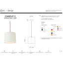 Candle 2 lampada a sospensione/muro In-es.artdesign scheda tecnica
