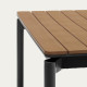 Tavolo da esterno allungabile Canyelles polipropilene e alluminio nero opaco 140/200 x90cm Kave Home dettaglio